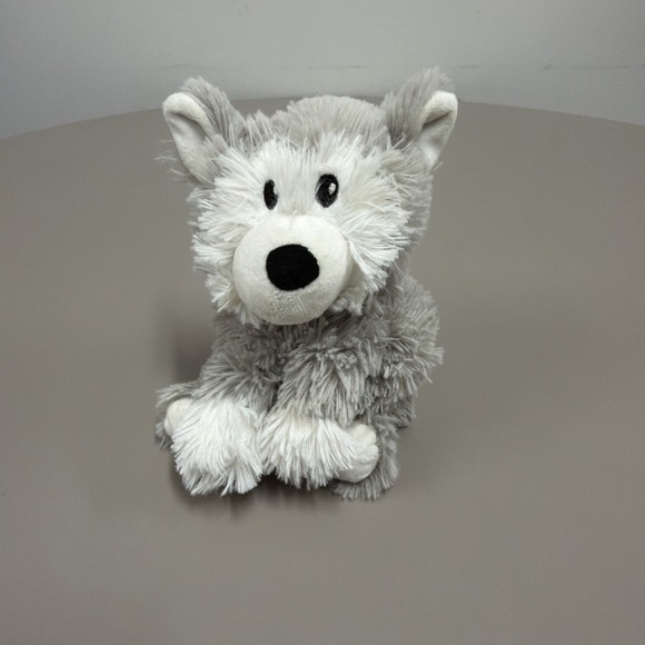 Warmies Other - Warmies Microwavable Plush Husky Dog 10" Gray Cream Stuffed Animal Heat Therapy